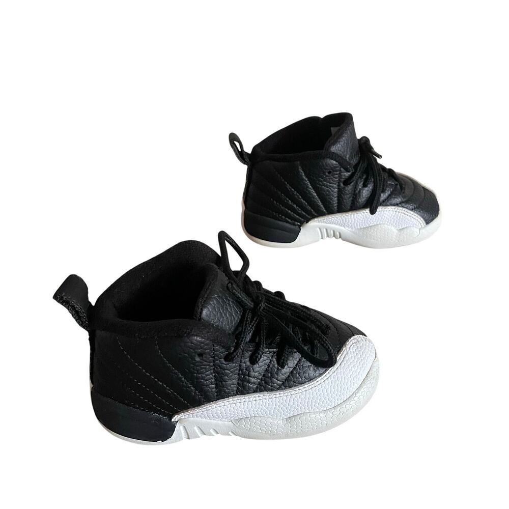 Air Jordan 12 Retro Playoffs TD Toddler 7C Black White Red 850000-006